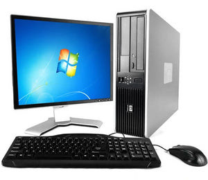 HP Compaq PC  Desktop Windows 10 Pro 64 bit, Core 2 Duo, 3.0GHz, 8GB RAM, 500GB HDD, DVD-ROM, 19" LCD Monitor, WIFI