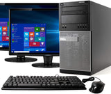 RENEWED Tower Computer Package Dell Optiplex 790, Intel Quad Core i5-2400 Up to 3.40 GHz, WIN 10 Pro, DVD-RW, WIFI, Bluetooth, LCD (Customize)