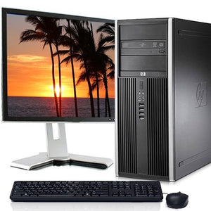 CLEARANCE!! Fast HP Elite Pro 8000 Tower Computer Core 2 Duo WIN 7 PRO + 19" LCD+Keyboard + Mouse
