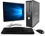 Dell Optiplex Windows 10 PRO PC DESKTOP, 17" Monitor,  4GB RAM 500 HDD, Keyboard Mouse