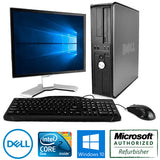 Dell Optiplex Windows 10 PC 17" Monitor Keyboard Mouse 4GB RAM 1TB HDD