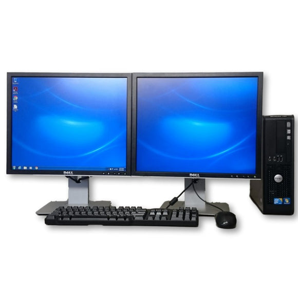 Dell OptiPlex 780 Desktop Computer Windows 10 Pro 64 Bit, 8GB RAM, 500GB HDD, WIFI, Dual 19
